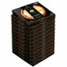 Stack of Pizzacini Four Cheese frozen pizza retail boxes with the top box shown at an angle