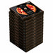 Stack of Pizzacini Pepperoni frozen pizza retail boxes with the top box shown at an angle